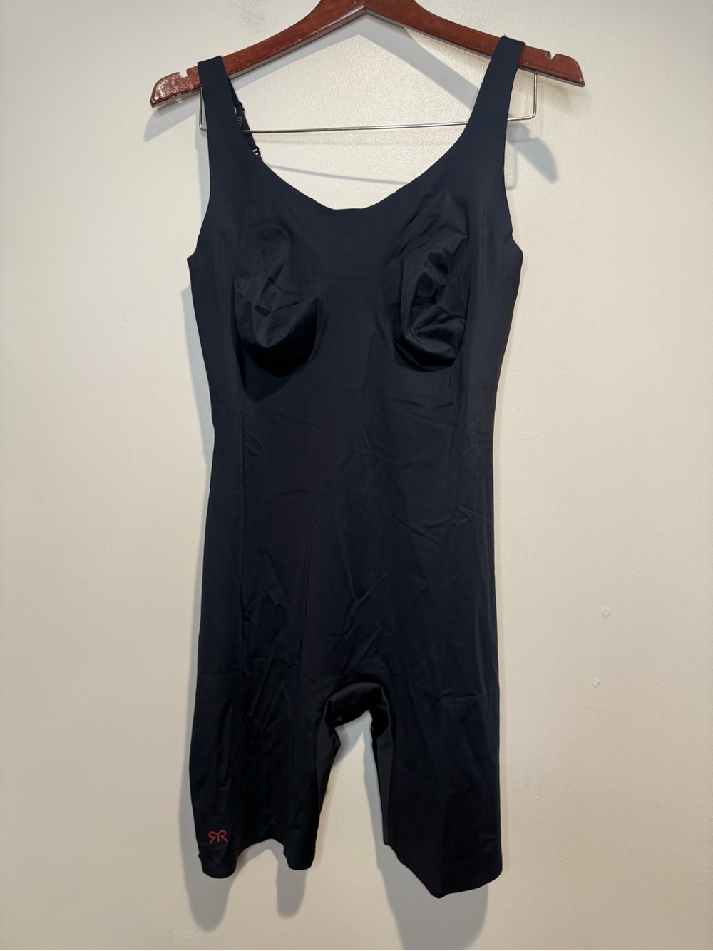 NEW- Ruby Ribbon Mid Thigh Shaping Bodysuit Black Womens Shapewear Size 46
